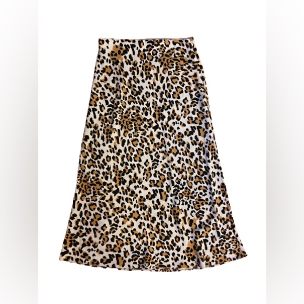 Aritzia Babaton Leopard Midi Slip Skirt